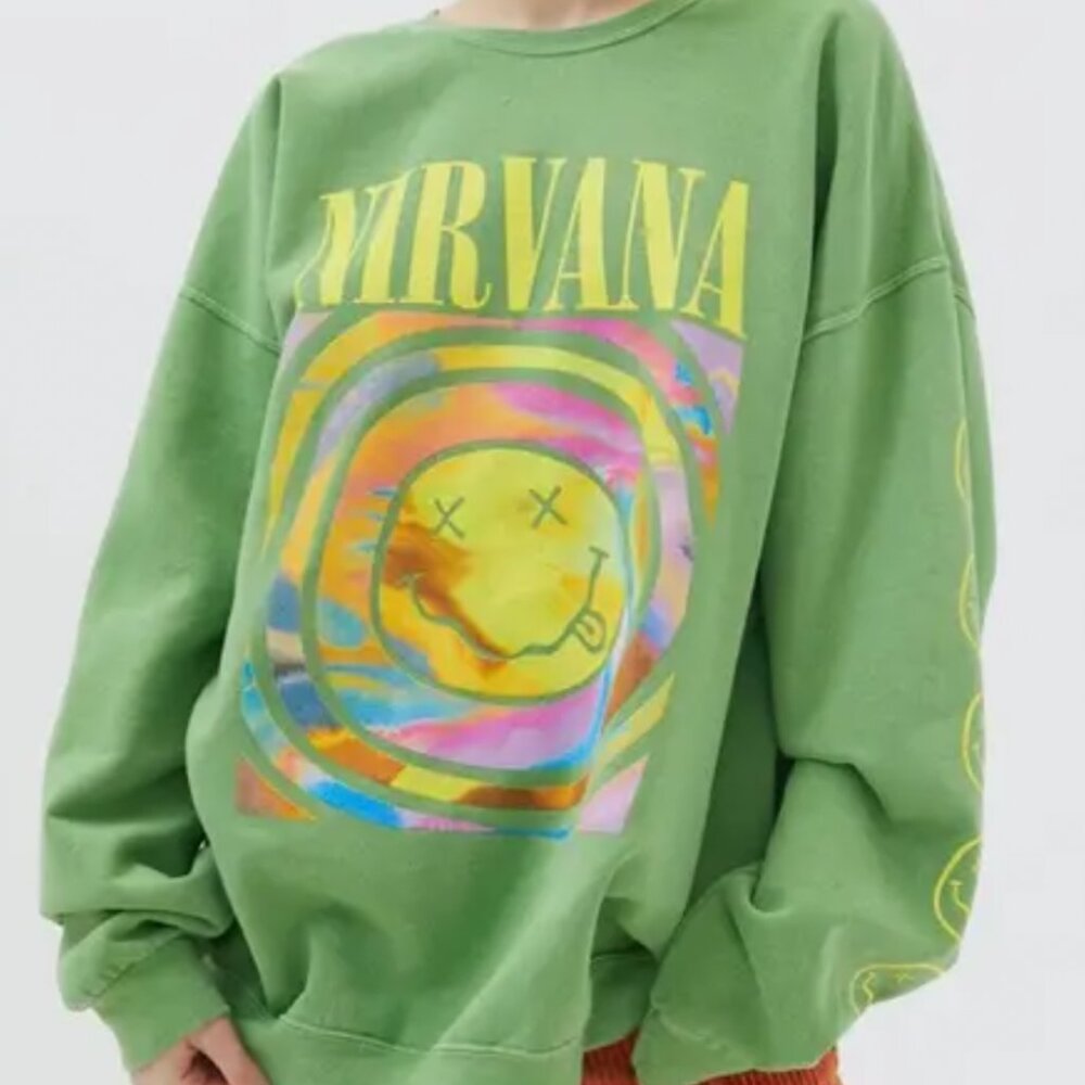Urban outfitters Nirvana green sweatshirt